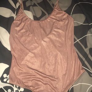 Sparkly gold bodysuit